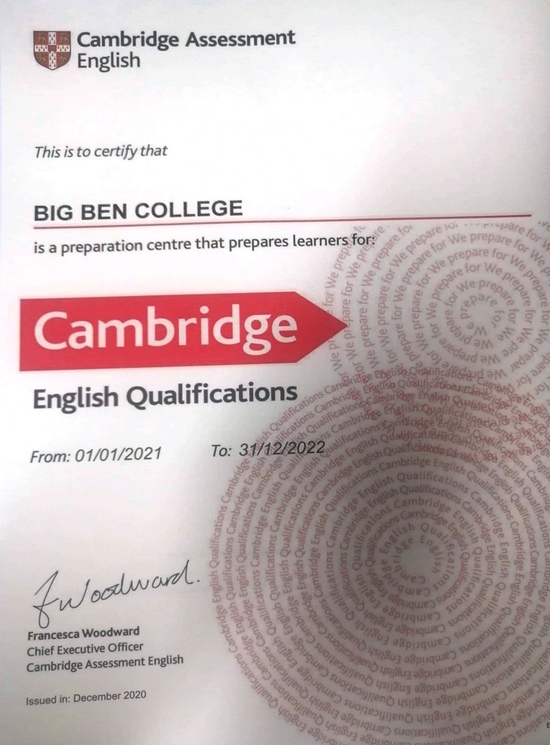 New Cambridge English certification